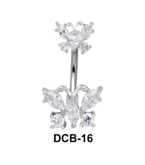 Colorful Stone Set Butterfly Belly Piercing DCB-16